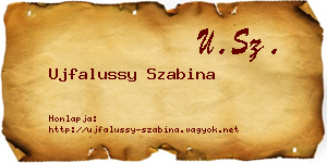 Ujfalussy Szabina névjegykártya